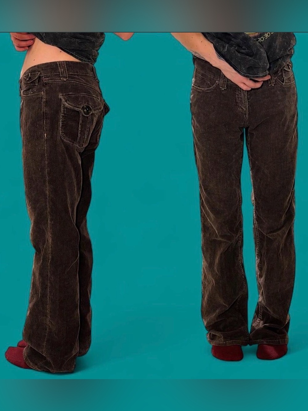 Christopher Blue low rise Corduroy Pants Sz 4